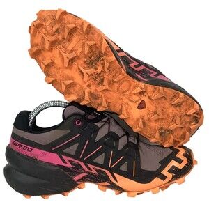 Salomon Speedcross 6 GTX-Women's 7-Moonscape Black Bird Of Paradise-Hiking Trail